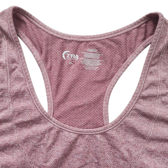 ZYIA Women's Heathered Tank Top - Mauve - Picture 3 of 4